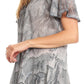 Sakkas Marzia Women's Loose Fit Short Sleeve Casual Tie Dye Batik Blouse Top Tunic