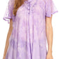 Sakkas Marzia Women's Loose Fit Short Sleeve Casual Tie Dye Batik Blouse Top Tunic