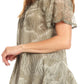 Sakkas Marzia Women's Loose Fit Short Sleeve Casual Tie Dye Batik Blouse Top Tunic