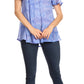 Sakkas Marzia Women's Loose Fit Short Sleeve Casual Tie Dye Batik Blouse Top Tunic