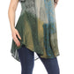 Sakkas Marzia Women's Loose Fit Short Sleeve Casual Tie Dye Batik Blouse Top Tunic