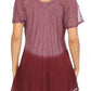 Sakkas Marzia Women's Loose Fit Short Sleeve Casual Tie Dye Batik Blouse Top Tunic