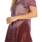Sakkas Marzia Women's Loose Fit Short Sleeve Casual Tie Dye Batik Blouse Top Tunic