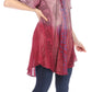 Sakkas Marzia Women's Loose Fit Short Sleeve Casual Tie Dye Batik Blouse Top Tunic
