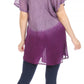 Sakkas Marzia Women's Loose Fit Short Sleeve Casual Tie Dye Batik Blouse Top Tunic