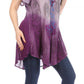 Sakkas Marzia Women's Loose Fit Short Sleeve Casual Tie Dye Batik Blouse Top Tunic