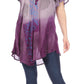 Sakkas Marzia Women's Loose Fit Short Sleeve Casual Tie Dye Batik Blouse Top Tunic
