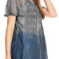 Sakkas Marzia Women's Loose Fit Short Sleeve Casual Tie Dye Batik Blouse Top Tunic