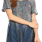 Sakkas Marzia Women's Loose Fit Short Sleeve Casual Tie Dye Batik Blouse Top Tunic