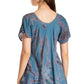 Sakkas Marzia Women's Loose Fit Short Sleeve Casual Tie Dye Batik Blouse Top Tunic