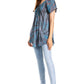 Sakkas Marzia Women's Loose Fit Short Sleeve Casual Tie Dye Batik Blouse Top Tunic