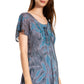 Sakkas Marzia Women's Loose Fit Short Sleeve Casual Tie Dye Batik Blouse Top Tunic