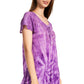 Sakkas Marzia Women's Loose Fit Short Sleeve Casual Tie Dye Batik Blouse Top Tunic