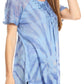 Sakkas Marzia Women's Loose Fit Short Sleeve Casual Tie Dye Batik Blouse Top Tunic