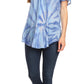 Sakkas Marzia Women's Loose Fit Short Sleeve Casual Tie Dye Batik Blouse Top Tunic