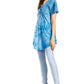 Sakkas Marzia Women's Loose Fit Short Sleeve Casual Tie Dye Batik Blouse Top Tunic