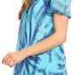 Sakkas Marzia Women's Loose Fit Short Sleeve Casual Tie Dye Batik Blouse Top Tunic