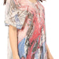 Sakkas Marzia Women's Loose Fit Short Sleeve Casual Tie Dye Batik Blouse Top Tunic