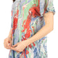 Sakkas Marzia Women's Loose Fit Short Sleeve Casual Tie Dye Batik Blouse Top Tunic