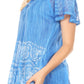 Sakkas Marzia Women's Loose Fit Short Sleeve Casual Tie Dye Batik Blouse Top Tunic