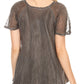 Sakkas Marzia Women's Loose Fit Short Sleeve Casual Tie Dye Batik Blouse Top Tunic