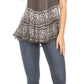 Sakkas Marzia Women's Loose Fit Short Sleeve Casual Tie Dye Batik Blouse Top Tunic