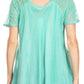 Sakkas Marzia Women's Loose Fit Short Sleeve Casual Tie Dye Batik Blouse Top Tunic