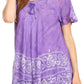 Sakkas Marzia Women's Loose Fit Short Sleeve Casual Tie Dye Batik Blouse Top Tunic