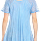 Sakkas Marzia Women's Loose Fit Short Sleeve Casual Tie Dye Batik Blouse Top Tunic