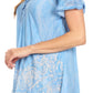 Sakkas Marzia Women's Loose Fit Short Sleeve Casual Tie Dye Batik Blouse Top Tunic
