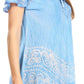 Sakkas Marzia Women's Loose Fit Short Sleeve Casual Tie Dye Batik Blouse Top Tunic