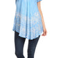 Sakkas Marzia Women's Loose Fit Short Sleeve Casual Tie Dye Batik Blouse Top Tunic
