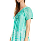 Sakkas Marzia Women's Loose Fit Short Sleeve Casual Tie Dye Batik Blouse Top Tunic