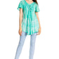 Sakkas Marzia Women's Loose Fit Short Sleeve Casual Tie Dye Batik Blouse Top Tunic