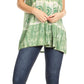Sakkas Milva Women's Casual Loose Sleeveless Tie Dye Printed Tank Top Blouse Tunic