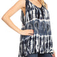 Sakkas Milva Women's Casual Loose Sleeveless Tie Dye Printed Tank Top Blouse Tunic