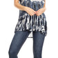 Sakkas Milva Women's Casual Loose Sleeveless Tie Dye Printed Tank Top Blouse Tunic