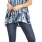 Sakkas Milva Women's Casual Loose Sleeveless Tie Dye Printed Tank Top Blouse Tunic