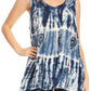 Sakkas Milva Women's Casual Loose Sleeveless Tie Dye Printed Tank Top Blouse Tunic