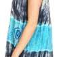 Sakkas Milva Women's Casual Loose Sleeveless Tie Dye Printed Tank Top Blouse Tunic