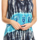 Sakkas Milva Women's Casual Loose Sleeveless Tie Dye Printed Tank Top Blouse Tunic