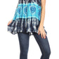 Sakkas Milva Women's Casual Loose Sleeveless Tie Dye Printed Tank Top Blouse Tunic