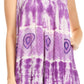 Sakkas Milva Women's Casual Loose Sleeveless Tie Dye Printed Tank Top Blouse Tunic