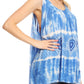 Sakkas Milva Women's Casual Loose Sleeveless Tie Dye Printed Tank Top Blouse Tunic