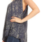 Sakkas Milva Women's Casual Loose Sleeveless Tie Dye Printed Tank Top Blouse Tunic