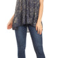 Sakkas Milva Women's Casual Loose Sleeveless Tie Dye Printed Tank Top Blouse Tunic