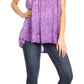 Sakkas Milva Women's Casual Loose Sleeveless Tie Dye Printed Tank Top Blouse Tunic