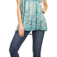 Sakkas Milva Women's Casual Loose Sleeveless Tie Dye Printed Tank Top Blouse Tunic