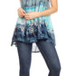 Sakkas Lidia Women's Casual Loose Batik Tie Dye Sleeveless Tank Top Blouse Tunic
