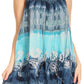 Sakkas Lidia Women's Casual Loose Batik Tie Dye Sleeveless Tank Top Blouse Tunic
